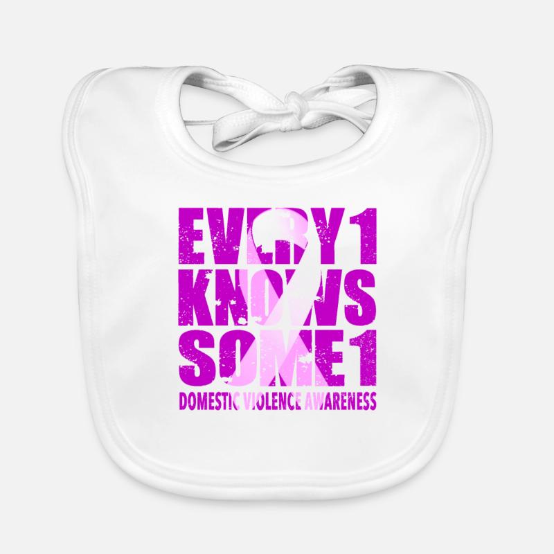 Domestic Violence Awareness #Every1KnowsSome1 Organic Baby Bibs