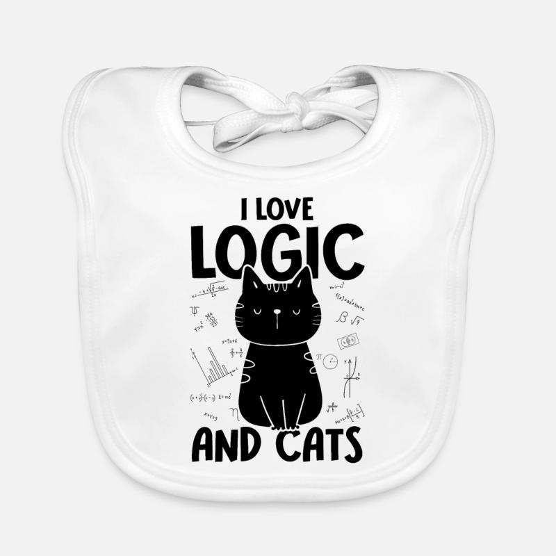 J’aime les chats - logique Bavoir bio Bébé