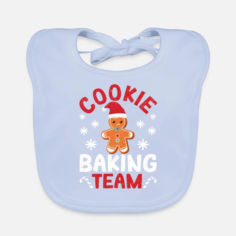 Plätzchenbacken Team Weihnachten Bäcker Koch Baby Bio-Lätzchen