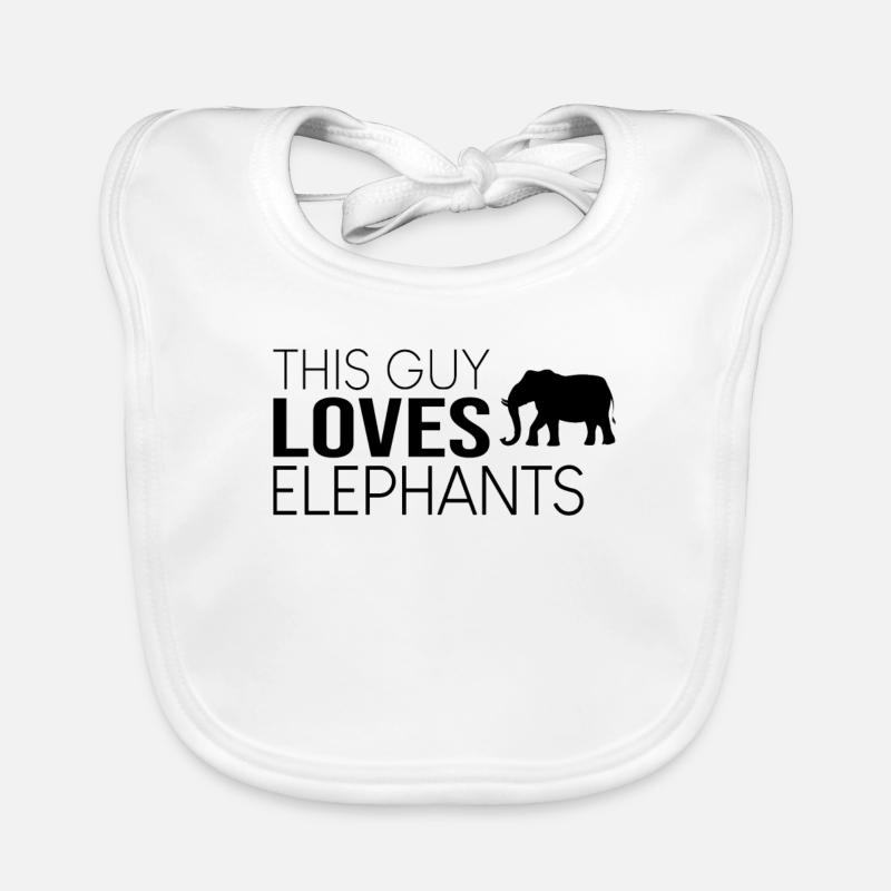 Ce type aime les éléphants Bavoir bio Bébé