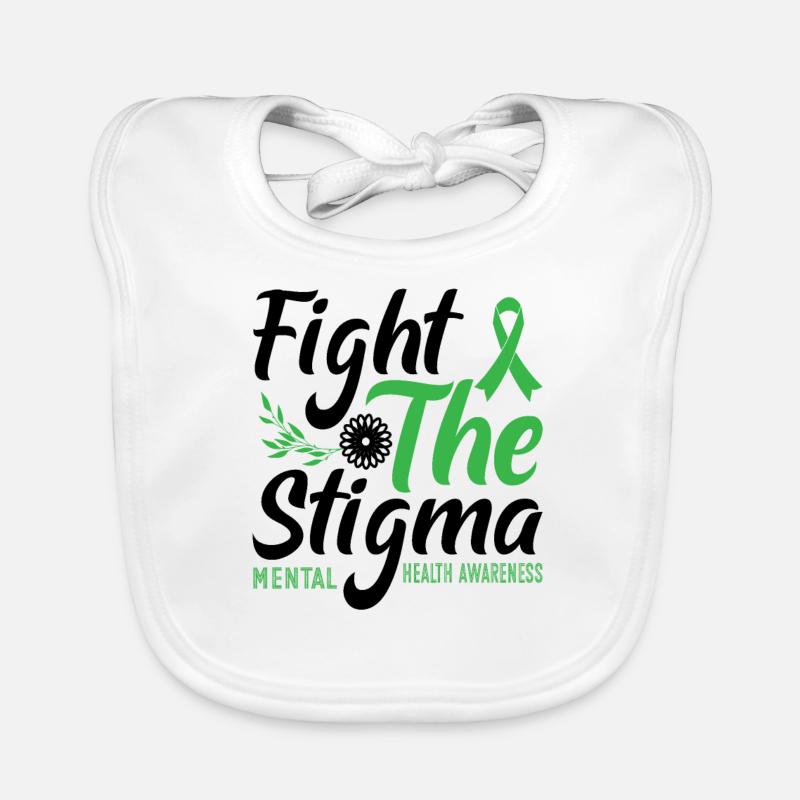 Bekämpfen Sie das Stigma Mental Health Awareness Baby Bio-Lätzchen
