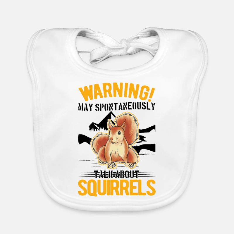 Warnung Eichhörnchen Grauhörnchen Baby Bio-Lätzchen