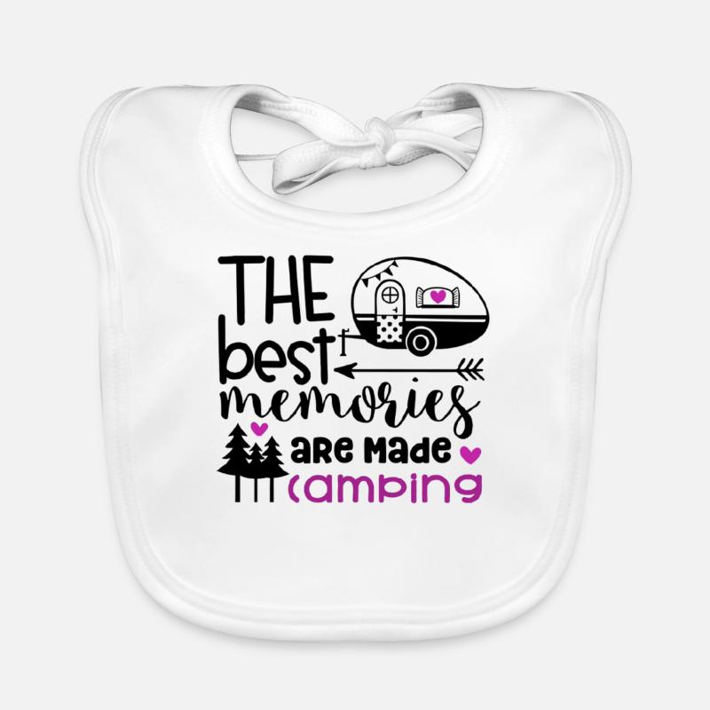 Camping Erinnerungen Wandershirt Baby Bio-Lätzchen