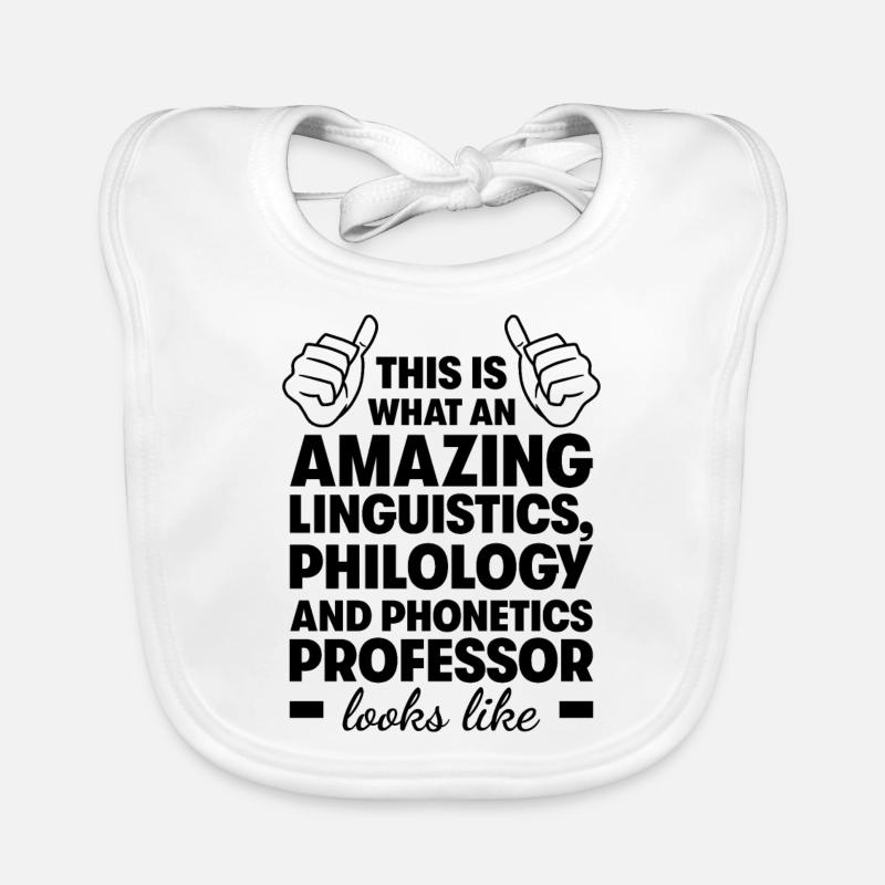 Linguistics, Philology and Phonetics Professor Organic Baby Bibs