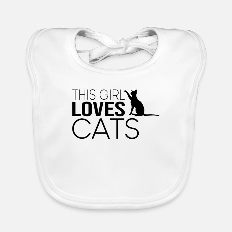 Mädchen Katze Spruch Baby Bio-Lätzchen