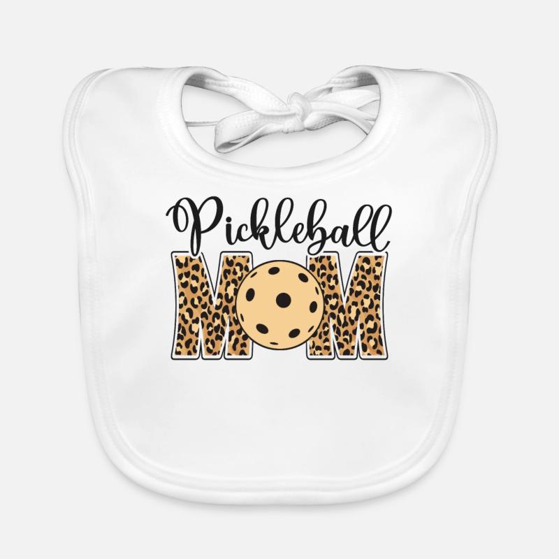 Pickleball Maman Mère Léopard Bavoir bio Bébé
