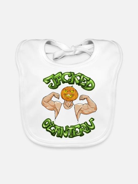 Jacked O'lantern - Baby Bio-Lätzchen - Weiß - Vorne