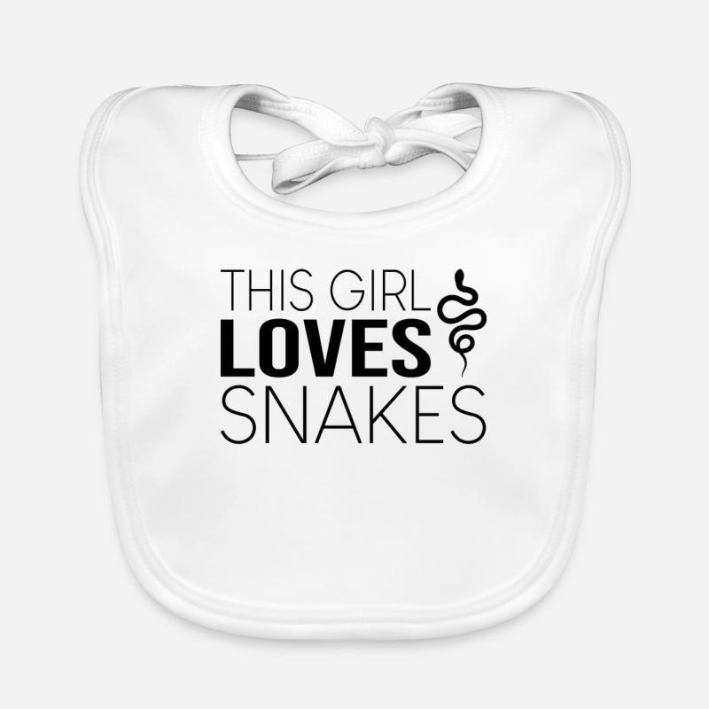 Fille Serpent Disant Bavoir bio Bébé