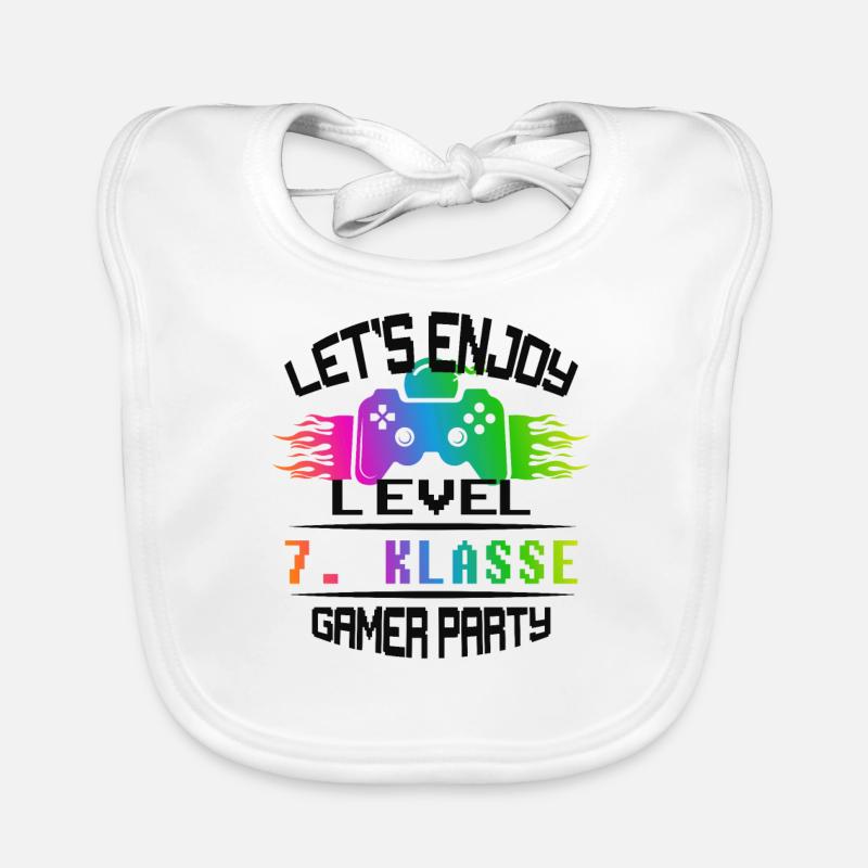 Level 7. KLASSE keep calm and game on Baby Bio-Lätzchen