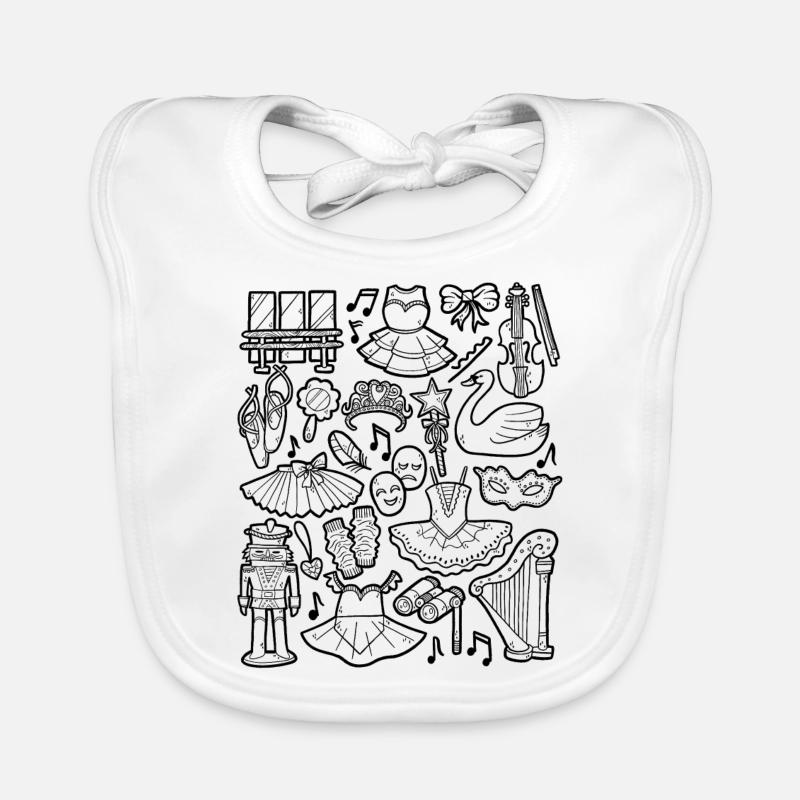 Ballet Doodle Organic Baby Bibs