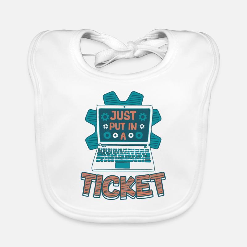 Einfach Ein Ticket Öffnen Help Desk Tech Support Baby Bio-Lätzchen