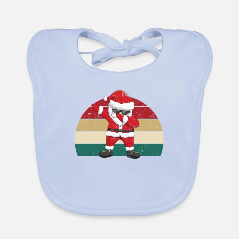 Dabbing Weihnachtsmann Weihnachten Pyjamas Funny Baby Bio-Lätzchen