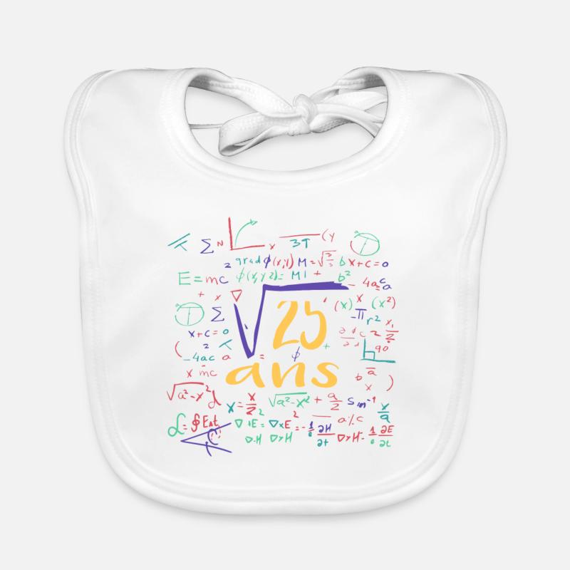 Square root 25 years Organic Baby Bibs