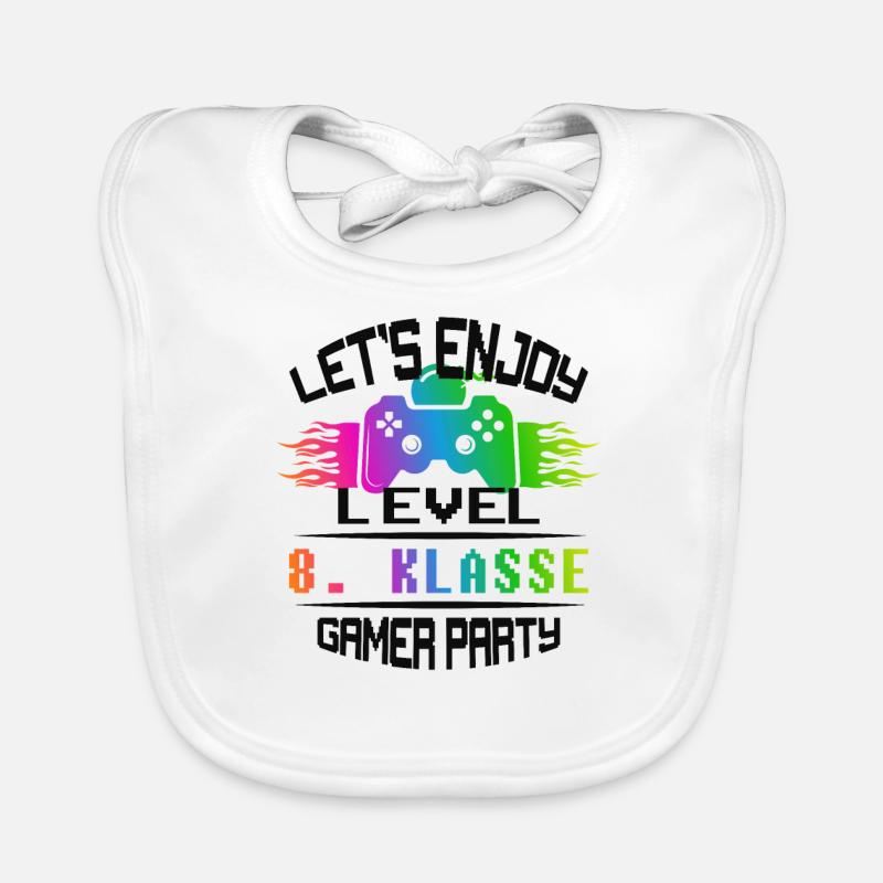 Level 8. KLASSE keep calm and game on Baby Bio-Lätzchen