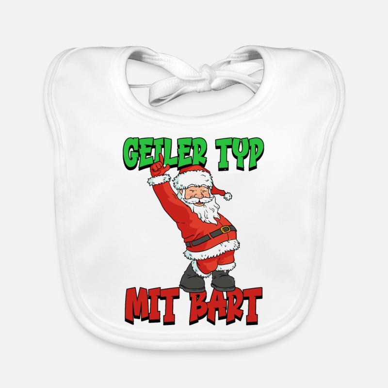 Bart Weihnachten Baby Bio-Lätzchen
