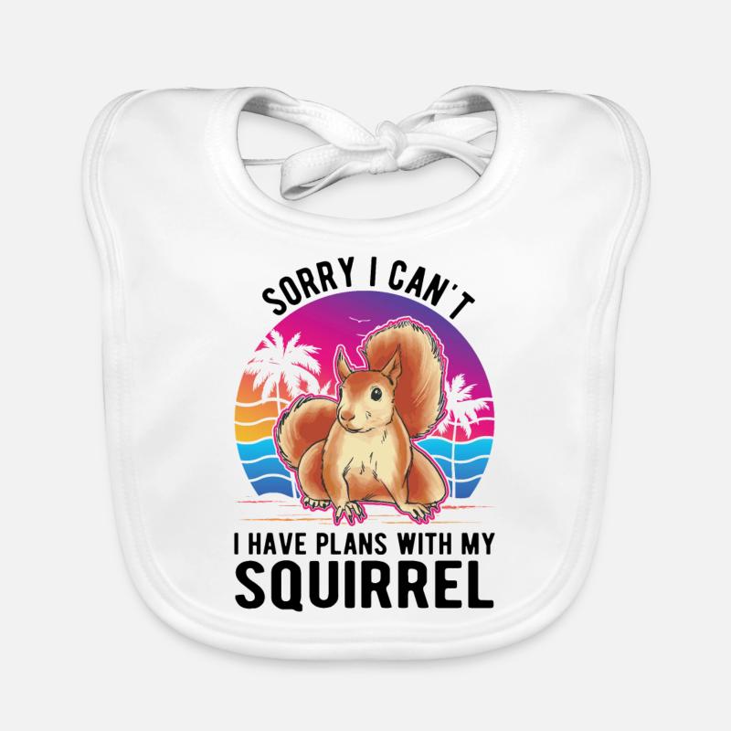 Eichhörnchen Geschenk Squirrel Grauhörnchen Baby Bio-Lätzchen