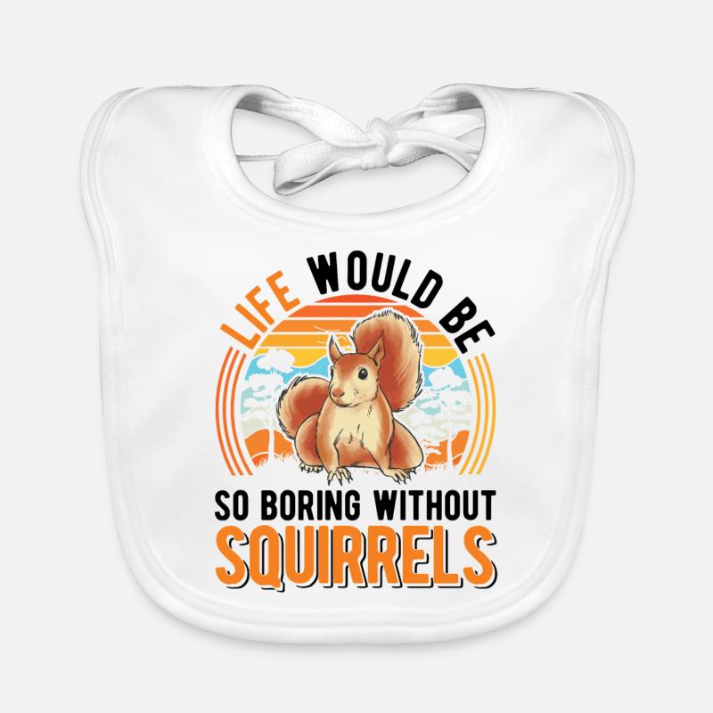 Cadeau Écureuil Écureuil Gris Écureuil Bavoir bio Bébé
