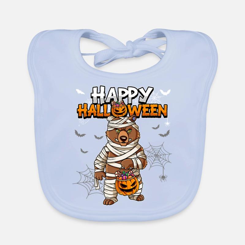 Halloween Bear Mummy Organic Baby Bibs