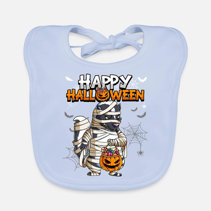 Maman mouffette d’Halloween Bavoir bio Bébé
