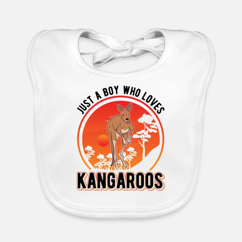 Australian Kangaroo Young Kangaroo Organic Baby Bibs