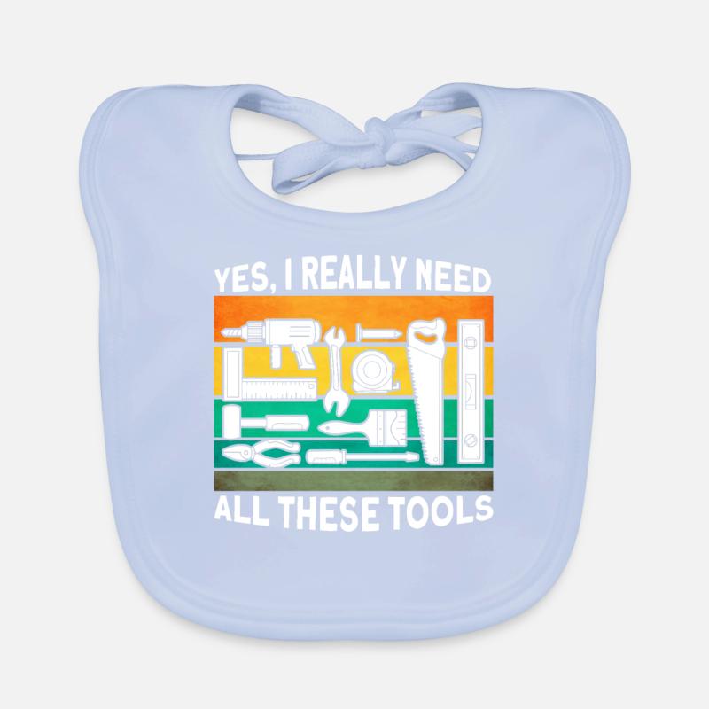 Carpenter Gift Saying Woodworking Organic Baby Bibs