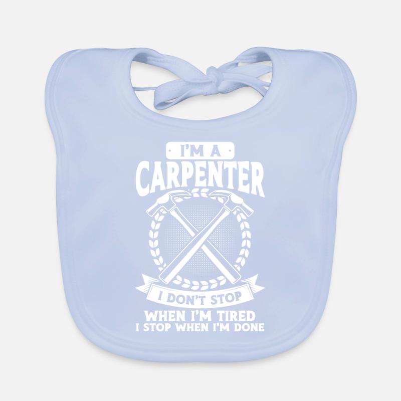 Carpenter Gift Saying Woodworking Organic Baby Bibs