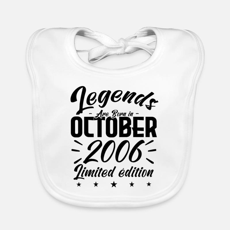 LEGENDS ARE BORN IN OCTOBER 2006 Jubiläumsgeschenk Baby Bio-Lätzchen
