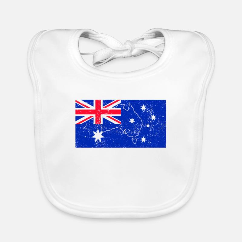 Australia Flag Organic Baby Bibs