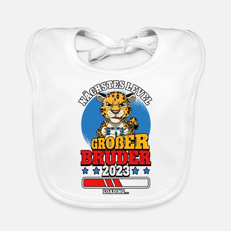 Nächstes Level Großer Bruder 2023 Baby Bio-Lätzchen