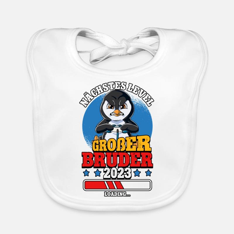 Nächstes Level Großer Bruder 2023 Baby Bio-Lätzchen