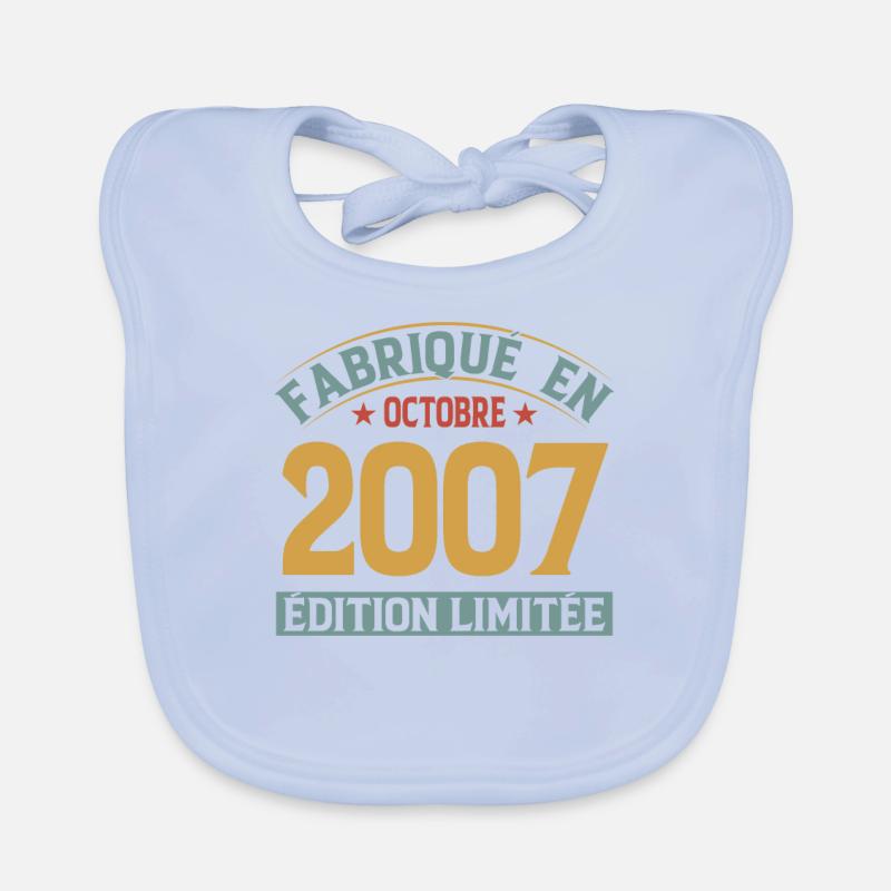Fabriqué En Octobre 2007 Édition Limitée Bavoir bio Bébé
