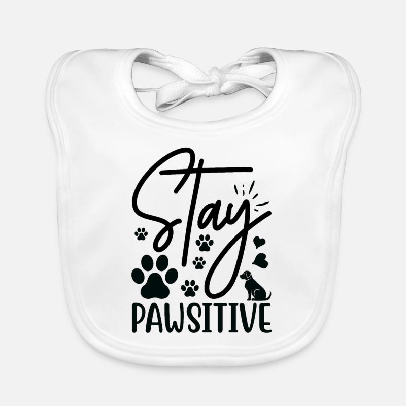 Stay pawsitive Organic Baby Bibs