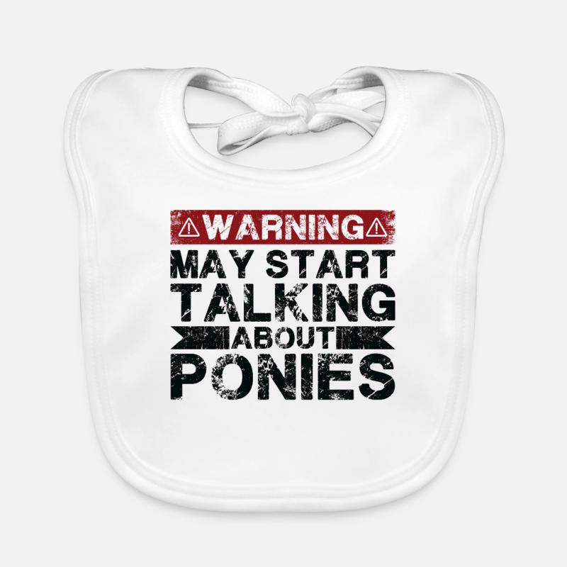 En parlant de poneys Bavoir bio Bébé