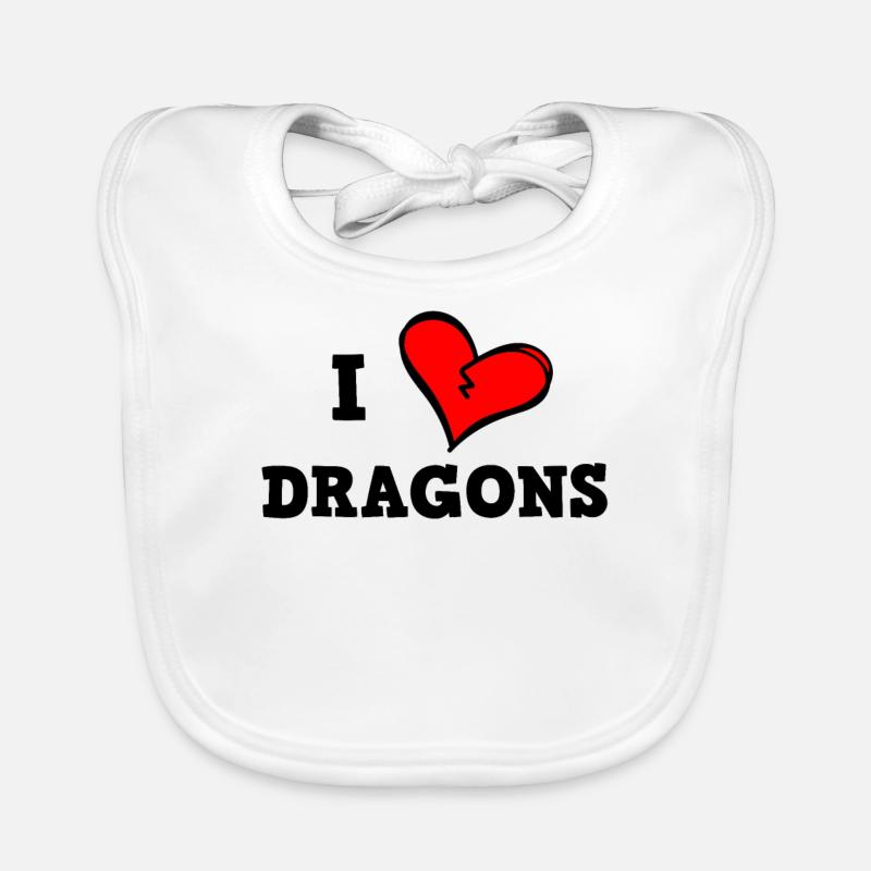Ich liebe Drachen Baby Bio-Lätzchen