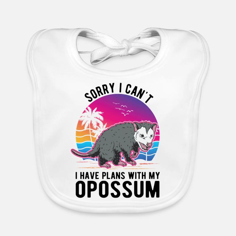 Opossum Cadeau Possum Pouch Rat Bavoir bio Bébé