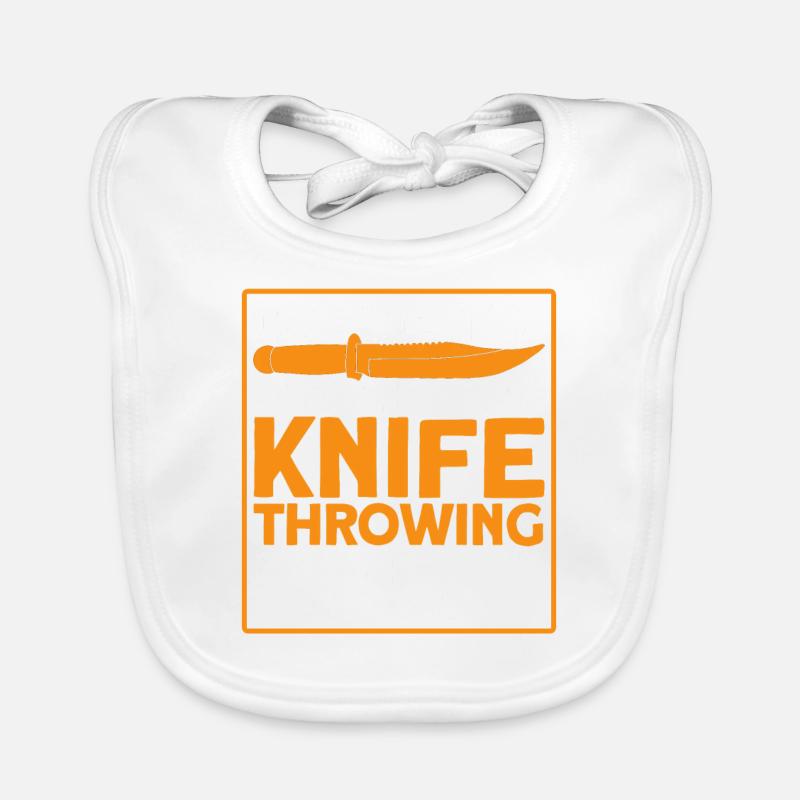 Messerwurfscheibe Geschenk Messerwerfer Baby Bio-Lätzchen
