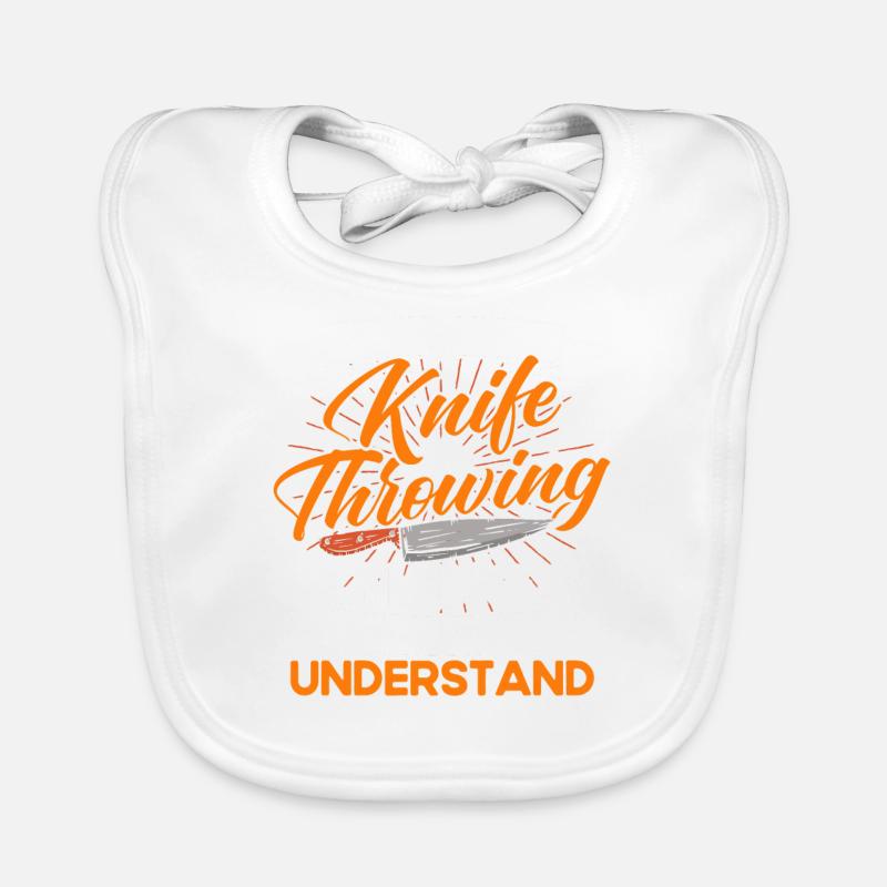 Messerwurfscheibe Geschenk Messerwerfer Baby Bio-Lätzchen