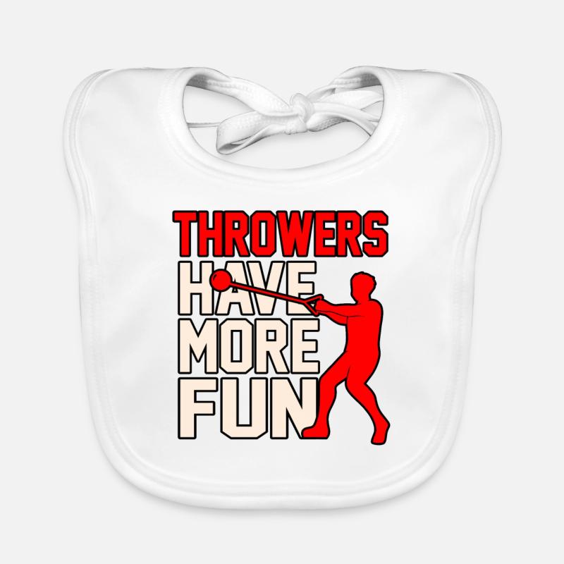 Throwing is more fun Organic Baby Bibs
