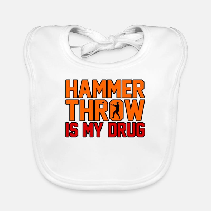 Hammer Throw Wide Organic Baby Bibs