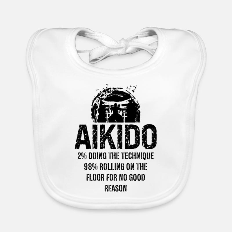 Samurai Fighter Aikido 2% Doing The Technique 98% Organic Baby Bibs