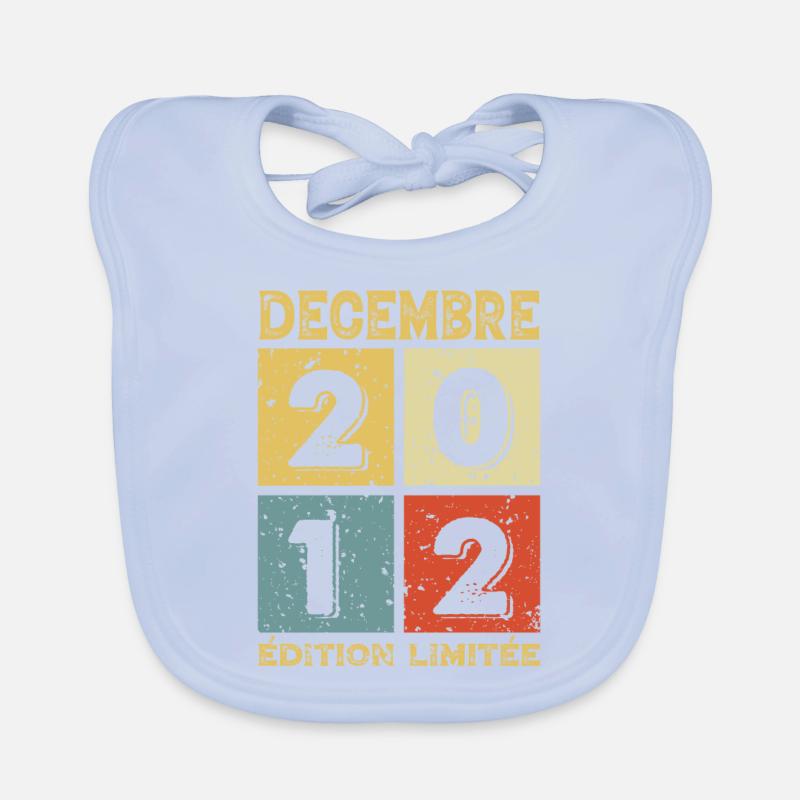 Anniversaire Vintage Idée Cadeau Décembre 2012 Bavoir bio Bébé