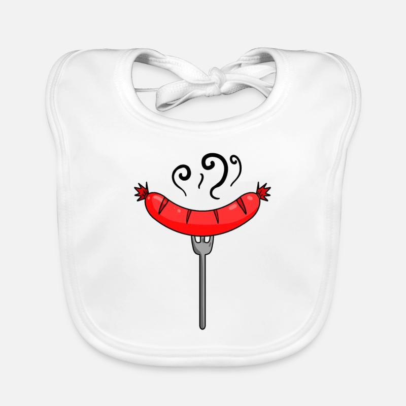 Sausage Currywurst Meat Bratwurst Grillwurst Organic Baby Bibs