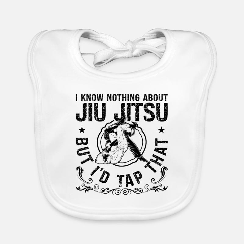 I Know Nothing Jiu Jitsu Combat Fighting Fighter Baby Bio-Lätzchen