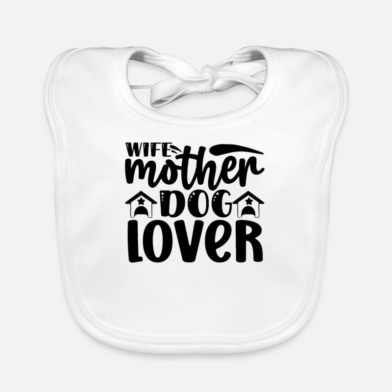 Femme Mère Chien Amant Bavoir bio Bébé