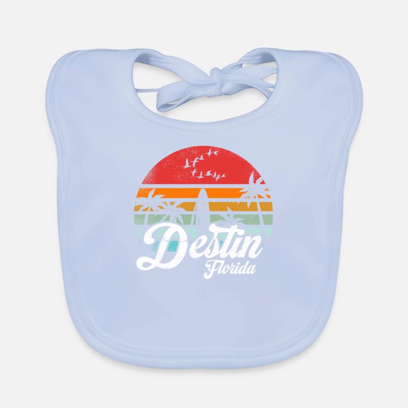 Vintage Destin Floride Surf Rétro Surf Cool Bavoir bio Bébé