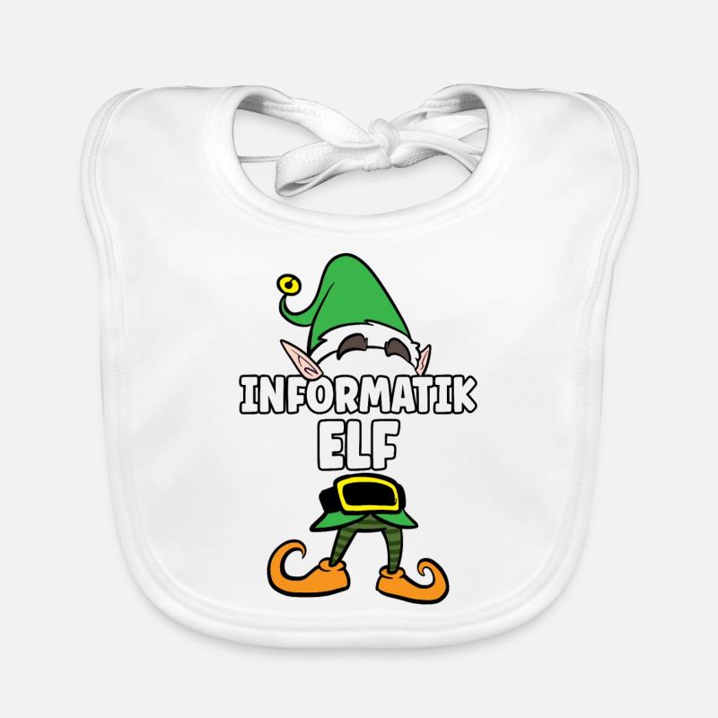 Informatik Elf Partnerlook Weihnachten Baby Bio-Lätzchen