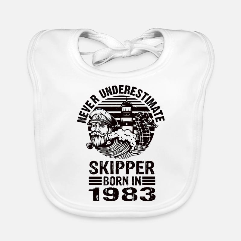 Never Underestimate Skipper né en 1983 Bavoir bio Bébé