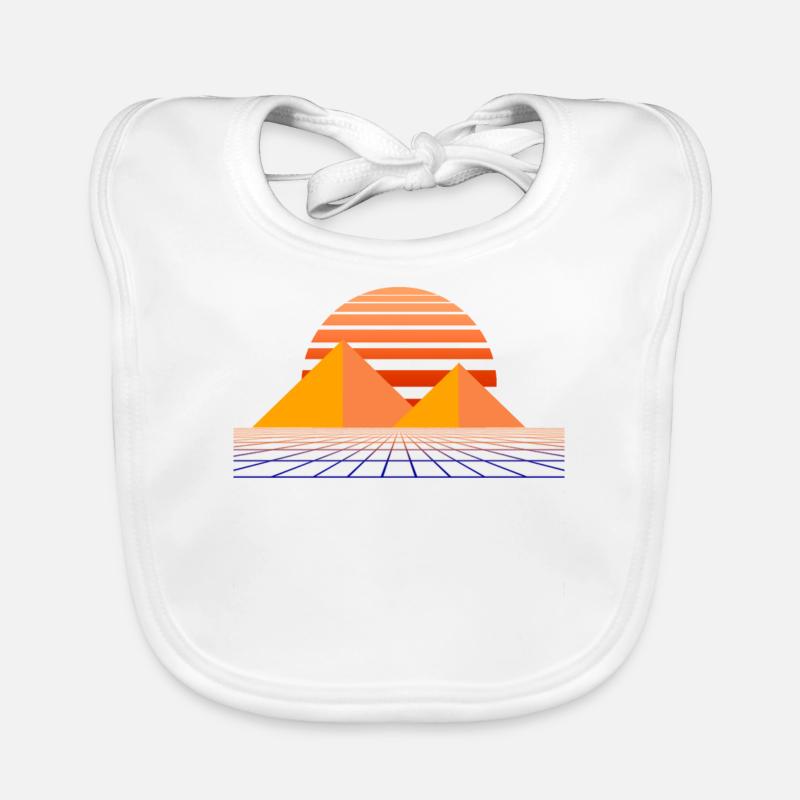 Synthwave-Retrowave Baby Bio-Lätzchen