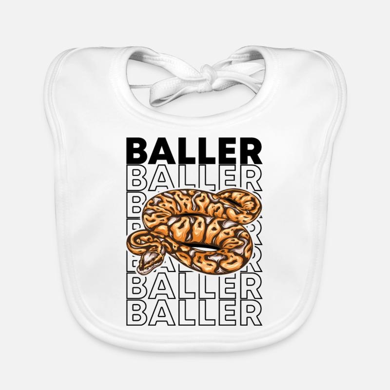 Ball Python 80's Style Baller Royal Python Snake Bavoir bio Bébé