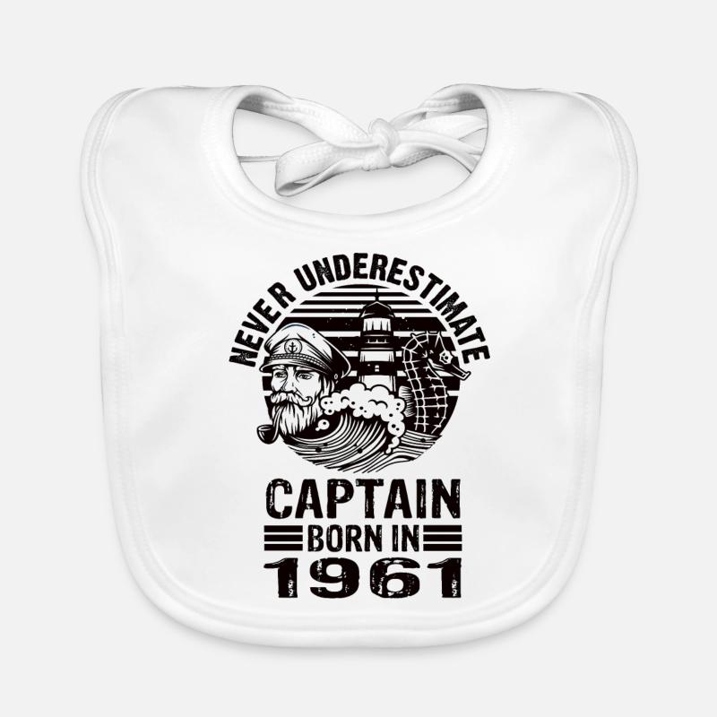 Never Underestimate Captain né en 1961 Bavoir bio Bébé
